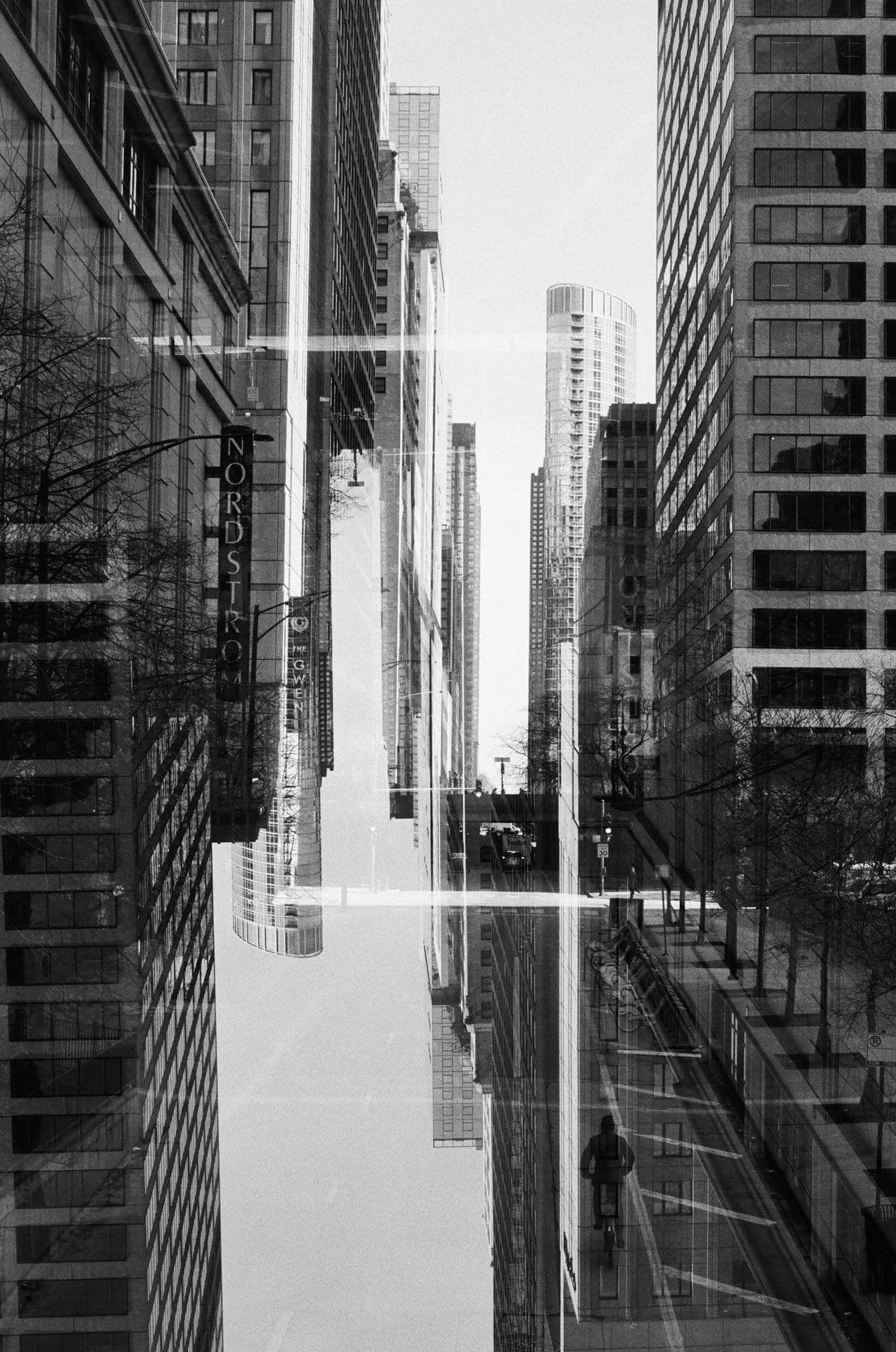 Chicago Street Double Exposure